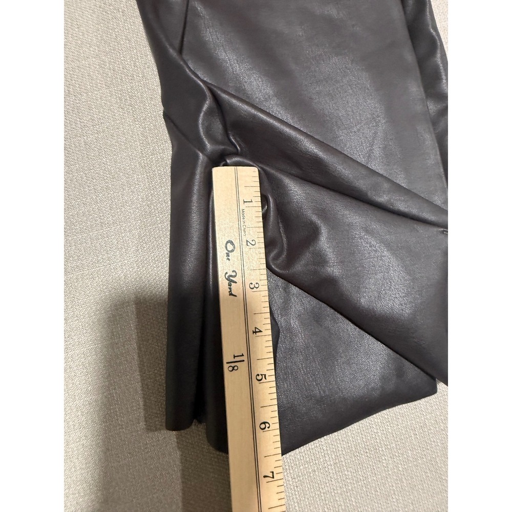 SKIMS Faux Leather Bike Shorts Soot Brown High Waisted Small Athleisure 90s - Picture 8 of 8